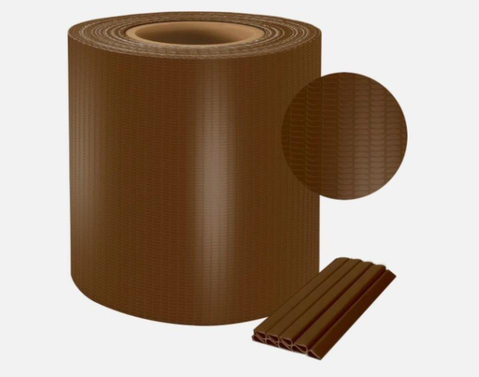 PVC Sichtschutzstreifen Doppelstabmatten Zaun  30m x 19 cm Braun in Herten