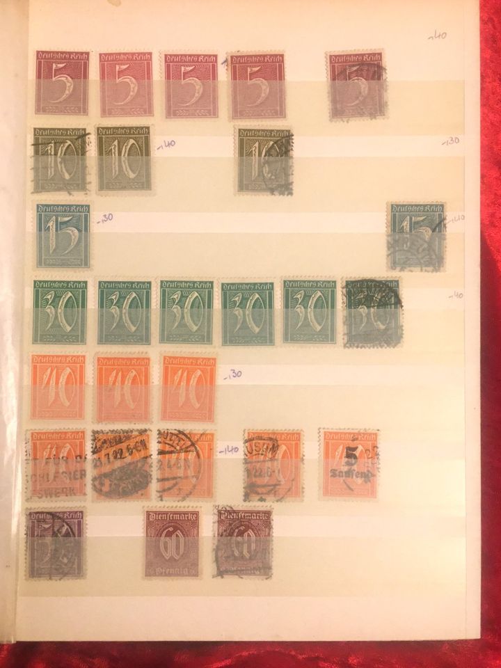 Briefmarken Sammlung Deutschland, Inflationsmarken in Gochsheim