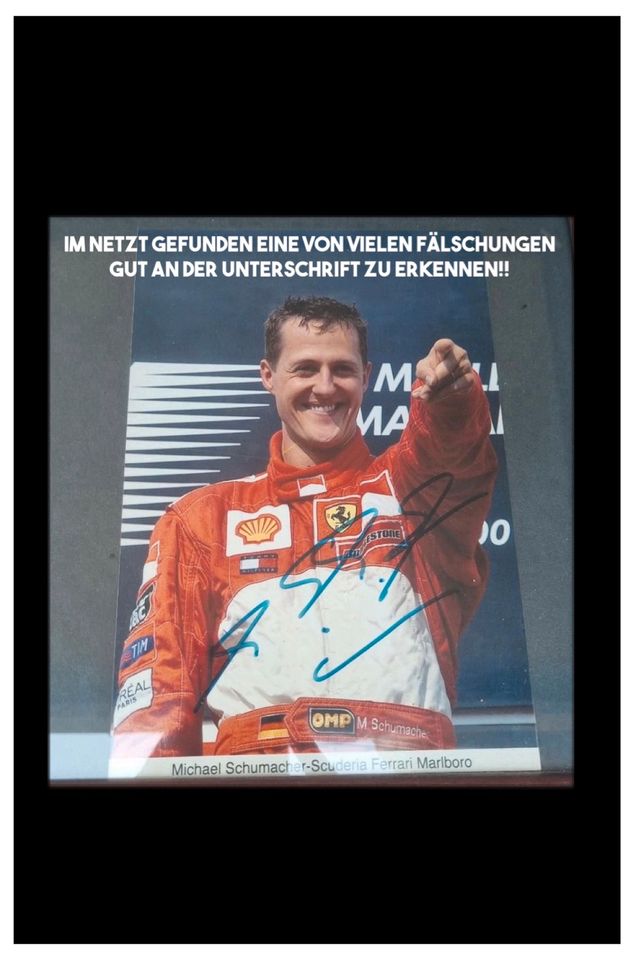 Michael Schumacher Signiert • Scuderia Ferrari Malboro • Selten • in Düsseldorf