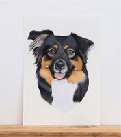 Hundeportrait, Tierportrait, Aussie, realistisch gemalt Schleswig-Holstein - Oldendorf (Holstein) Vorschau