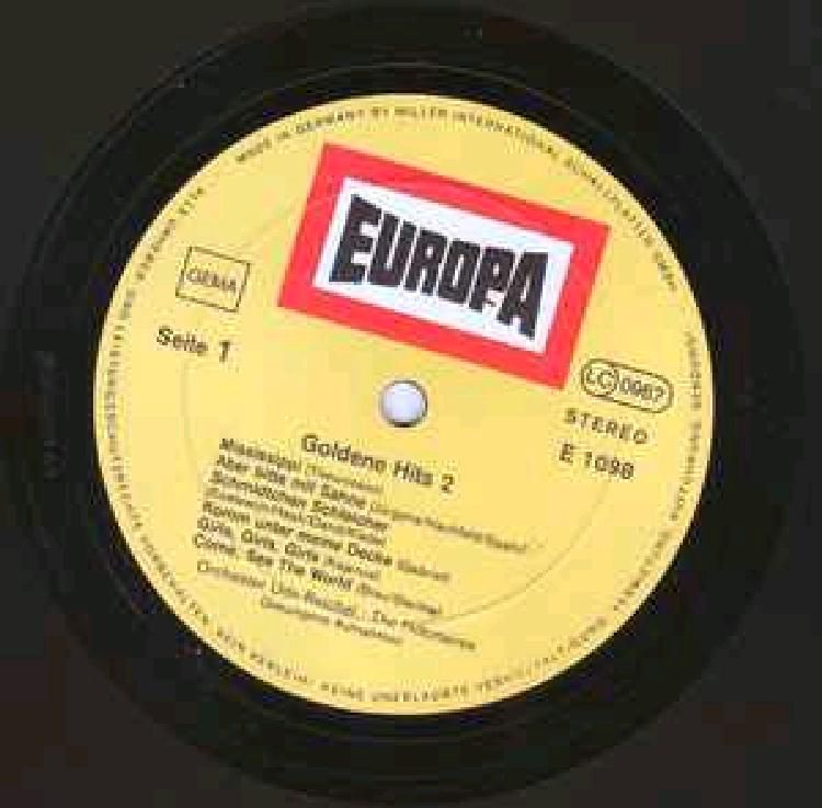 The Hiltonaires ‎– Europa Goldene Hits Folge 2 Vinyl Schallplatte in Sayda
