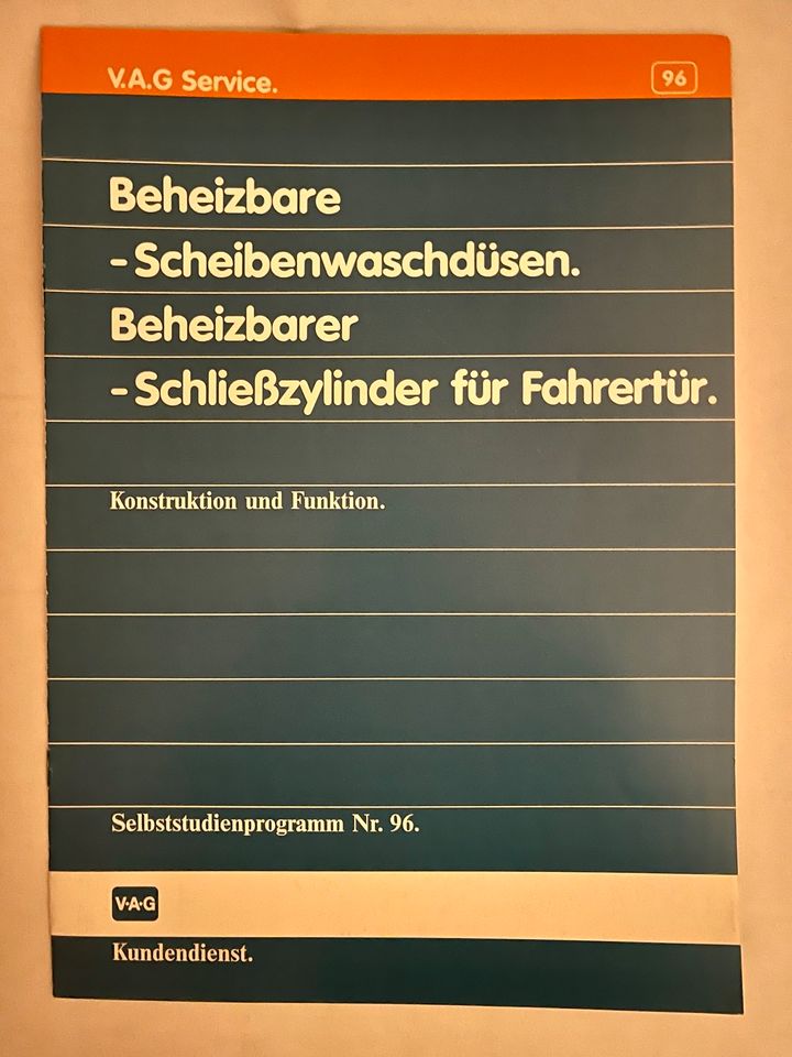 VAG VW Audi Selbststudienprogramm Nr.96 heizb.Waschdüsen Schließz in Stadtlohn