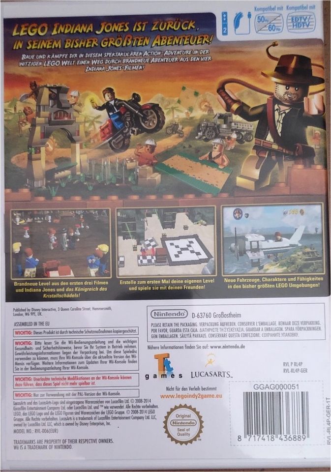Verkaufe Indiana Jones 2 für Wii in Remscheid