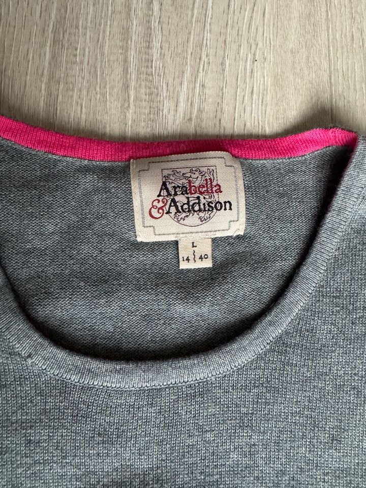 Arabella & Addison Strickpullover grau Kaktus L Pullover Paillett in Ganderkesee