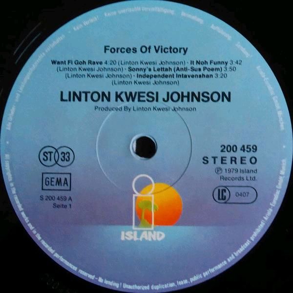 LINTON KWESI JOHNSON ● Schallplatte LP Reggae Dub Poetry Musiker in Darmstadt