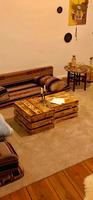 Holzkisten 2er-Set – Geflammt & vielseitig – Couchtisch / Vintage Mitte - Tiergarten Vorschau