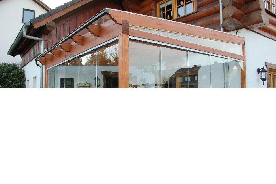 Terassenüberdachung Holz Terrassendach Glas  Kaltwintergarten in Grevenbroich