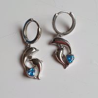 925er Silber Ohrringe für Kinder - Delfin mit Kristall - Neu! Schleswig-Holstein - Neumünster Vorschau