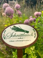 Großes Emailleschild "Schnittlauch" mit Metallspieß! Niedersachsen - Delmenhorst Vorschau