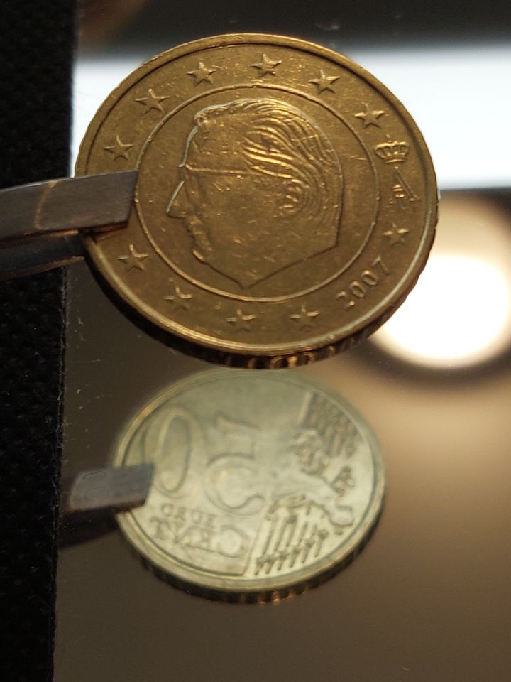 50 Euro Cent Münze Belgien 2007,Fehlprägung,Stempeldrehung in Hamburg