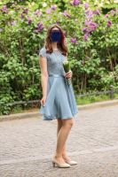 Kleid hellblau mit Spitze Gr. 36 Schuhe Pumps weiß Gr. 39 Berlin - Charlottenburg Vorschau