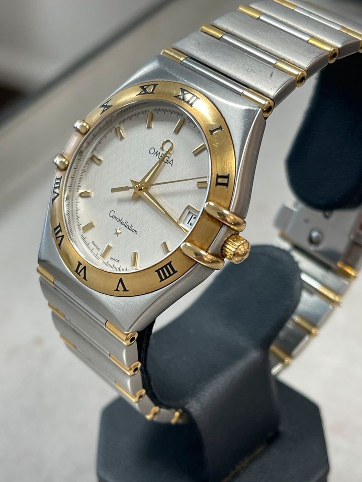 Omega Constellation Stahl Gold 34mm Full Set Quartz in Andernach