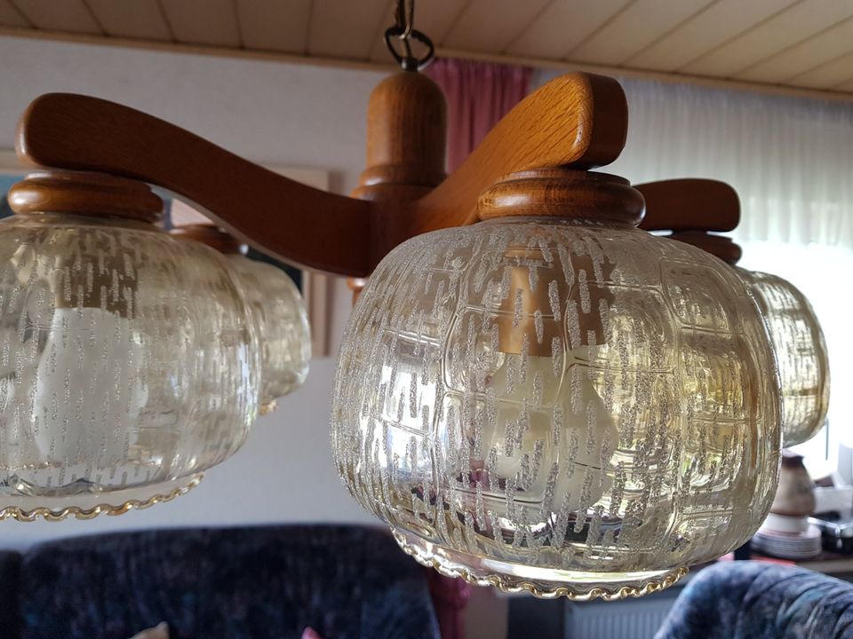 Lampe Eiche massiv mit Wandlampe in Büren