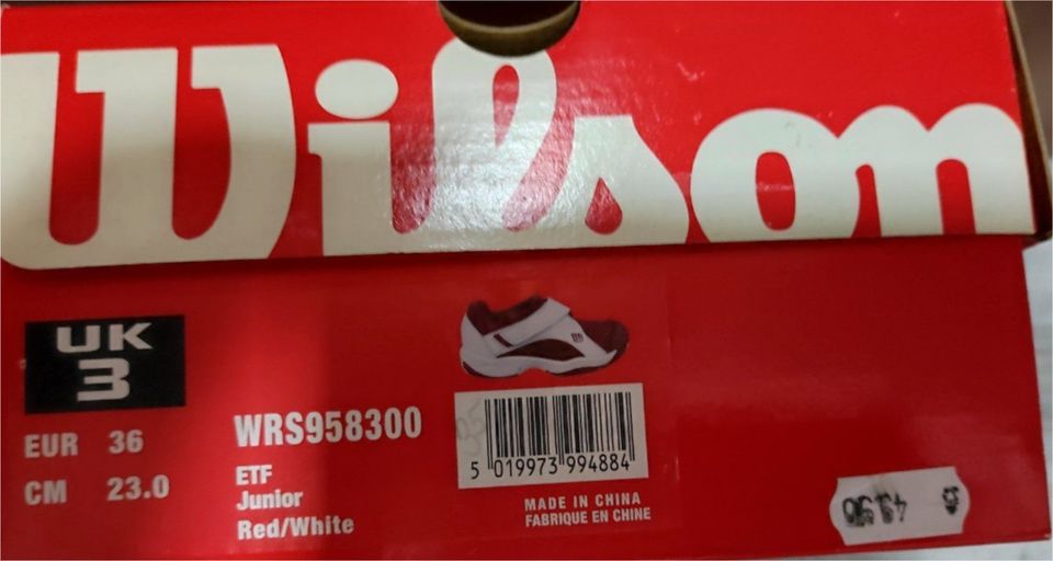 Wilson - Sportschuhe - Kinder - Größe 36 (35,5) - rot/weiß - NEU in Uedem