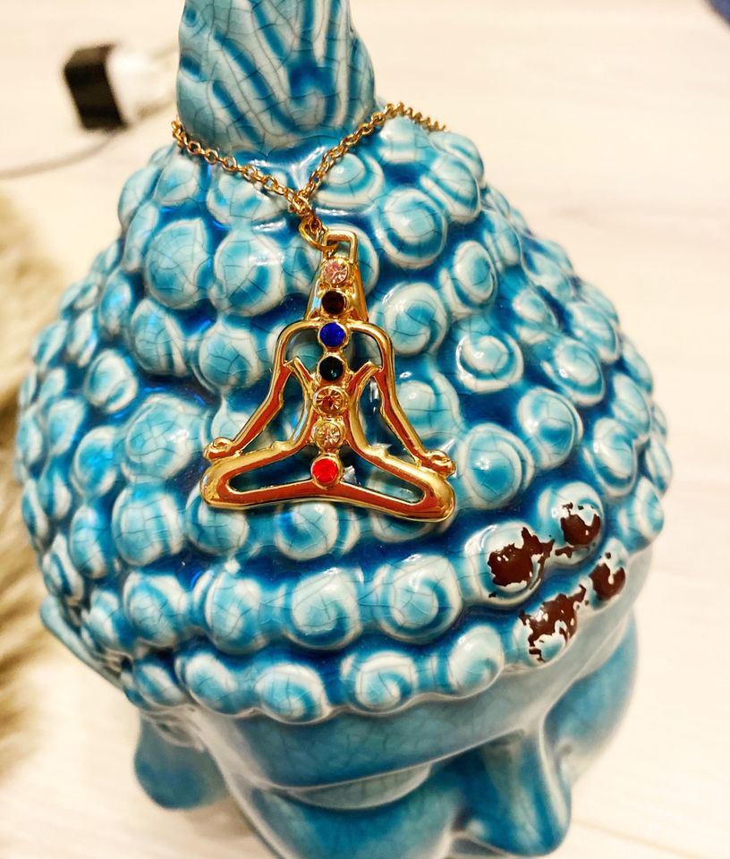 Chakra Buddha Kette - vergoldet- Yoga, Meditation, Kundalini in Wilsdruff