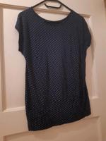 Damen-Long-Shirt (dunkelblau mit weißen Punkten) Berlin - Spandau Vorschau