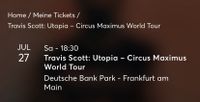 Travis Scott Sitzplatz Ticket für Frankfurt Frankfurt am Main - Heddernheim Vorschau