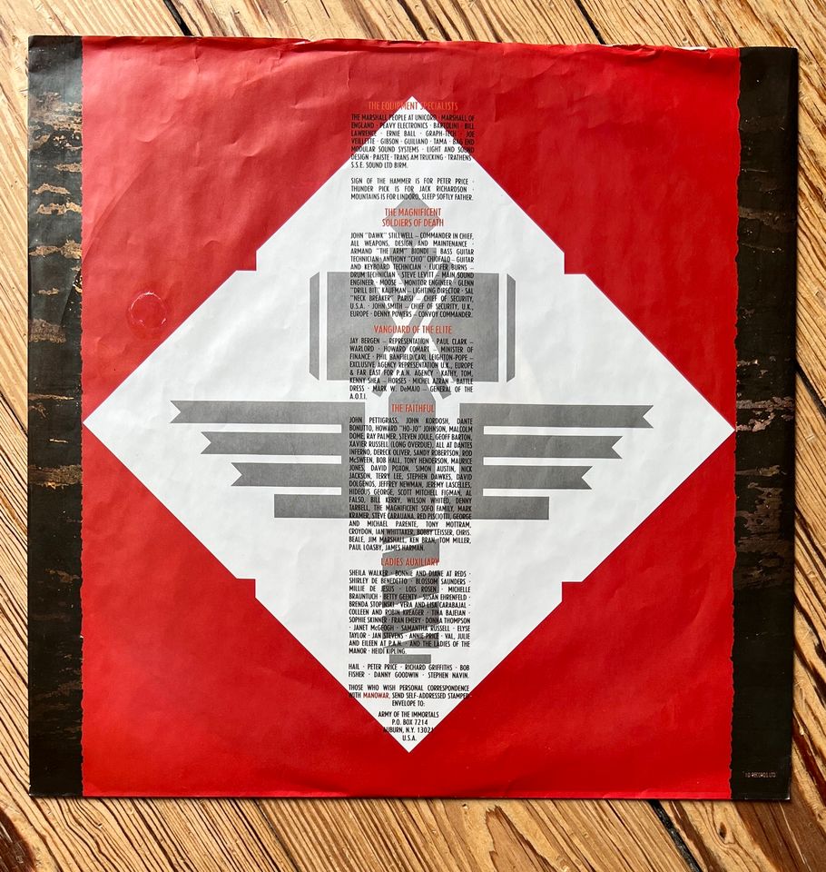Manowar Sign Of The Hammer LP Vinyl Schallplatte in Augsburg