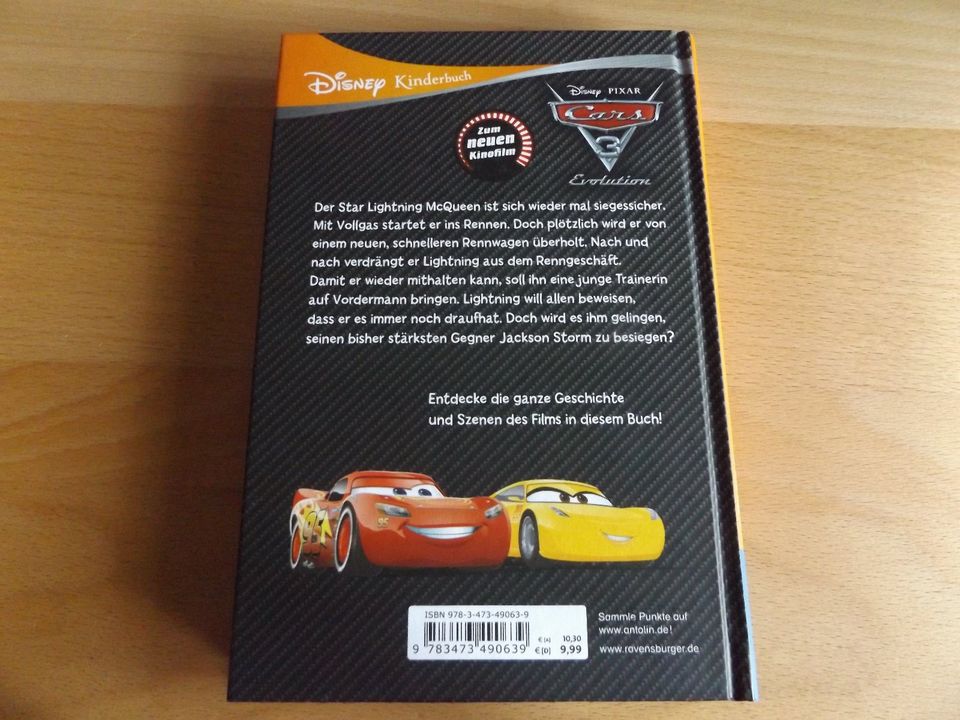 Cars 3 Disney Kinderbuch Ein neues Abenteuer (2017) ab 8 Ja. NEU in Velden