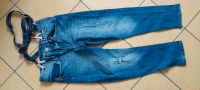 H&M Jeans Hose Hosenträger Sommer 134 Junge blau Leipzig - Kleinzschocher Vorschau