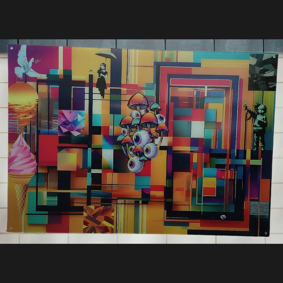 Kunstdruck abstrakt hinter Acrylglas 70×100cm in Köln