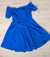 Schulterfreies Kleid mit Bogenkante Blau Dunkelblau Shein Größe M Bayern - Lauingen a.d. Donau Vorschau