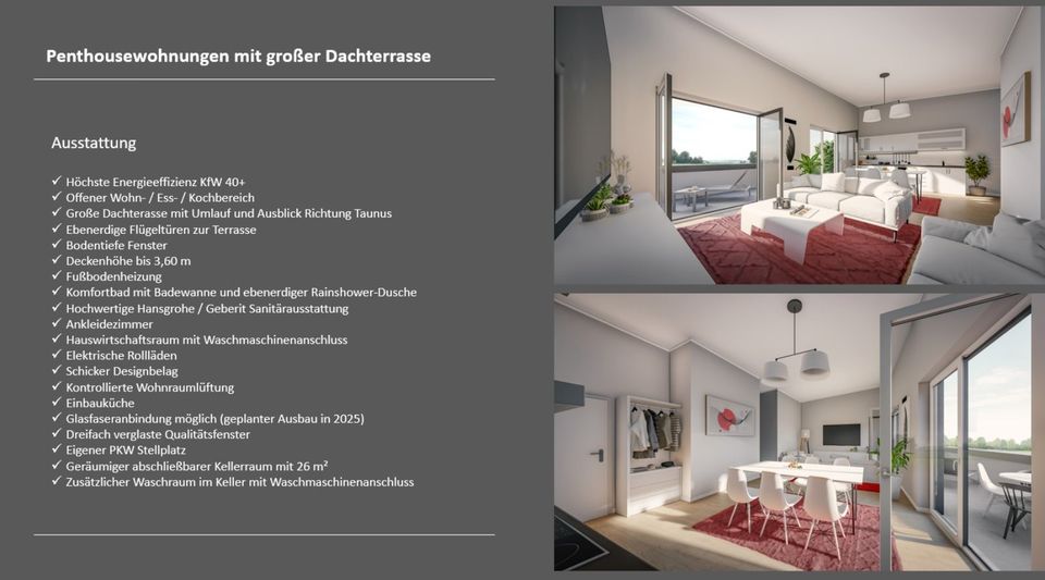 Penthouse-Wohnung mit großer Dachterrasse in Nieder-Florstadt in Florstadt