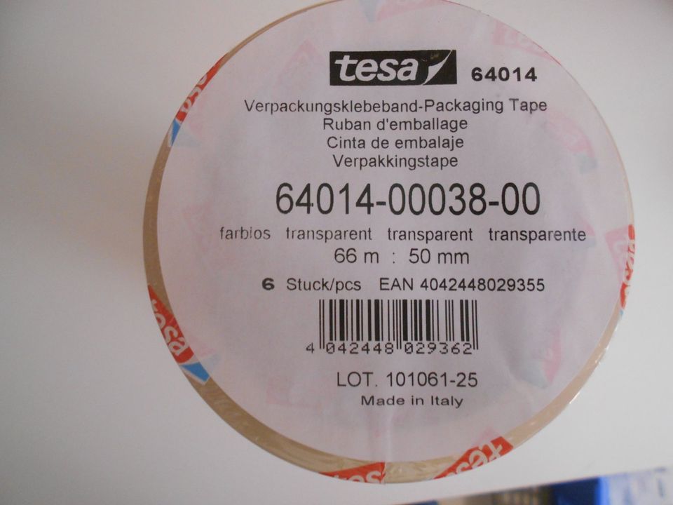 12 Rollen Tesa Packband transparent Nr. 64014, 66 m x 50 mm in Mönchengladbach