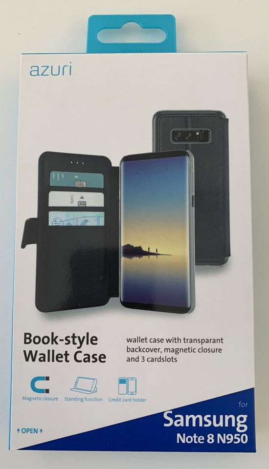 Azuri Wallet Case + Aufstellfunktion für Samsung Note 8 N950 in Illingen