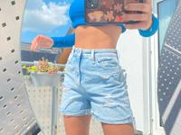 H&m Mom Jeans Shorts distressed baggy kurze Hose Baden-Württemberg - Tübingen Vorschau