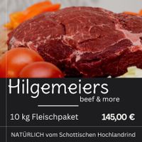10 kg Rindfleischpaket - Rindfleisch vom Schottischen Hochlandrind - Abholtermin: 31. Mai 2024 Niedersachsen - Diepenau Vorschau