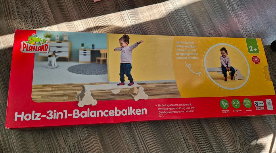 Holz 3 in 1 Balancebalken Neu in Velpke