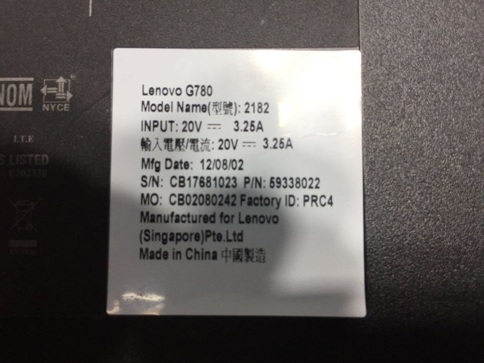 Lenovo G780 - 2182 in Dortmund