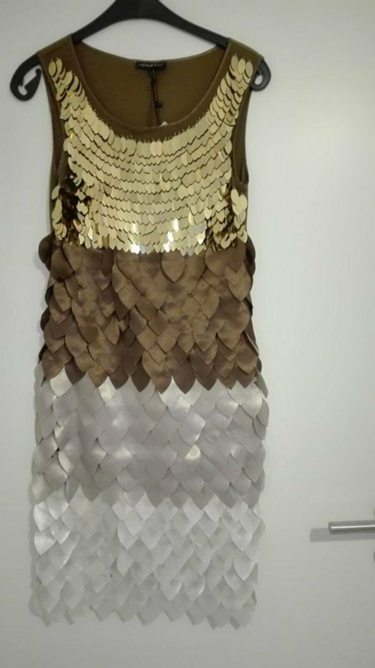 Pailletten Kleid Partykleid braun beige gold NEU! in Herdecke