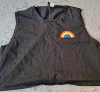 Crop Tshirt Ärmellos schwarz Regenbogen Größe XL Nordrhein-Westfalen - Holzwickede Vorschau