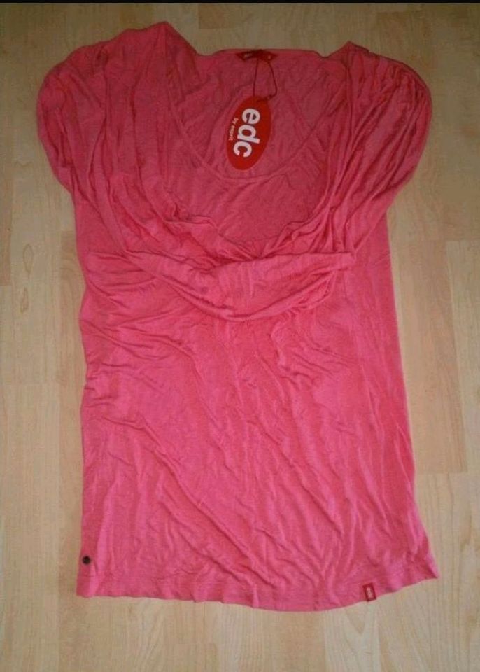 NEU Edc by Esprit Kleid Long Shirt Gr. M (38) Rosé in Dransfeld