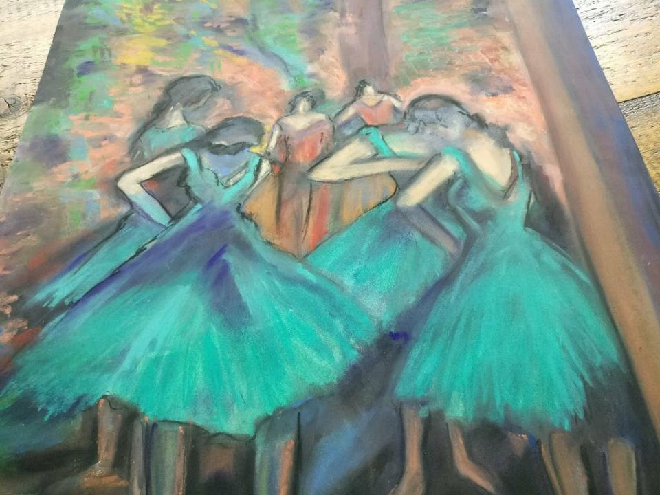 Kreidebild Bild Ballett Tänzerinnen Tanz 60x50 in Leingarten