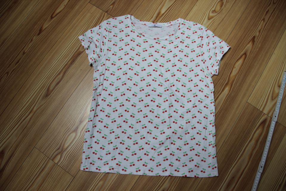 Shirt T-Shirt weiß Gr. L Basic Kirschen Cherry in Berlin