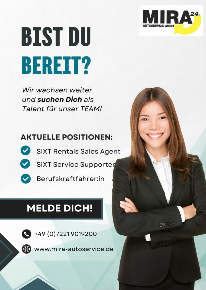 SIXT-Rental Sales Agent (m|w|d) Vermietberater*in in Baden-Baden