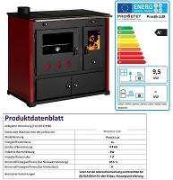 Küchenofen Holzherd Practik LUX bordeaux, linke Version - 9,5 kW Sachsen - Bernsdorf Vorschau