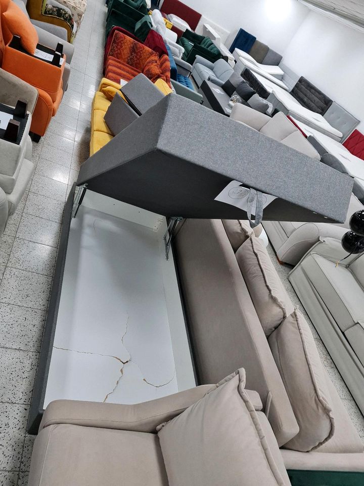 Sofa Couch Schlafsofa Bettkasten Boxspringbett Möbel UVP 399€ in Herbstein