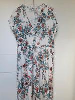 Langes Kleid weiß bunt Blumenmuster Maxikleid Kurzarm promod M Brandenburg - Kremmen Vorschau