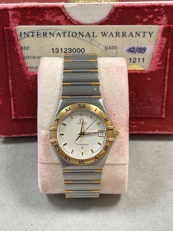 Omega Constellation Stahl Gold 34mm Full Set Quartz in Andernach