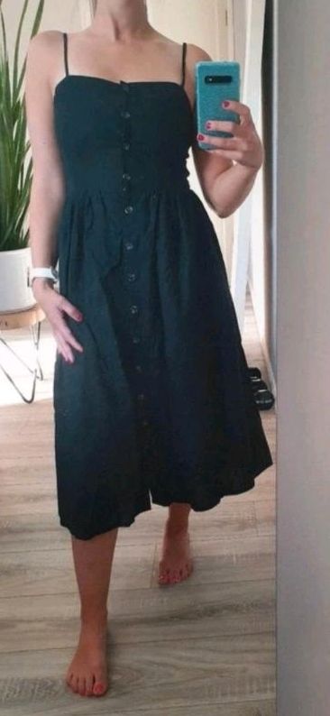 Kleid xs H&M 34 schwarz midikleid lang sommerkleid Abendkleid in Hamburg