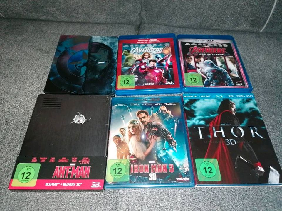 Blu Ray Sammlung Marvel mit Steelbooks und 3D Editionen in Delitzsch