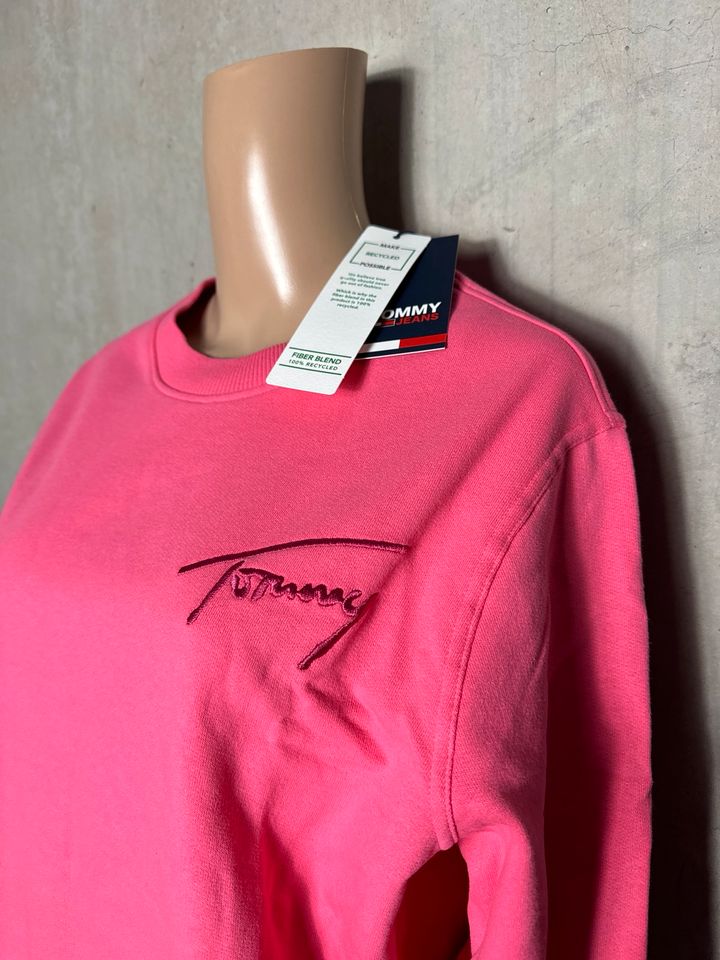 Tommy hilfiger Jeans Sweater Sweatshirt cropped pink neu XL 42 in Erlabrunn