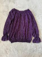 Luftige Carmenbluse in Violett mit feinem Muster Größe: M Hannover - Misburg-Anderten Vorschau