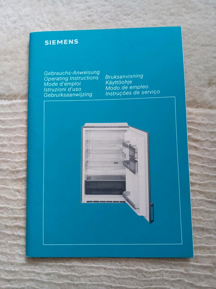 SIEMENS Gebrausanweisung Kühlschrank 70er Jahre in Rottweil