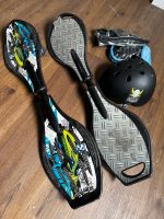 2x Waveboard Skateboard inklusive Helm und Protektoren Schonern Baden-Württemberg - Limbach Vorschau