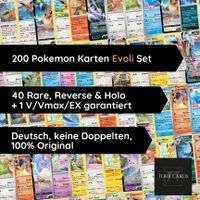 ⭐200 Pokémon-Karten Evoli Set | Deutsch | 100% Original | V, Vmax, Vstar, ex, Holo & mehr✨ | Perfektes Geschenk & Starter-Set ⭐ | Glurak & Pikachu Sets⚡️| Schneller Versand | Pokemon Sammlung XXL⚡ Baden-Württemberg - Endingen Vorschau